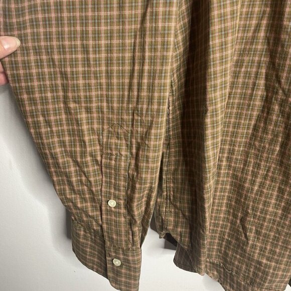Polo Ralph Lauren Dress Shirt Stanton Classic Fit L/S Men 2XL Brown Plaid XXL - Picture 3 of 8